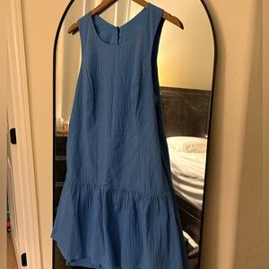 NWT Anthropologie Maeve Drop-Waist Ruffle Textured Dress 👗✨💙